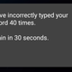 Android adds 30-second delays after every five failed attempts; snapshot of the 40th attempt.